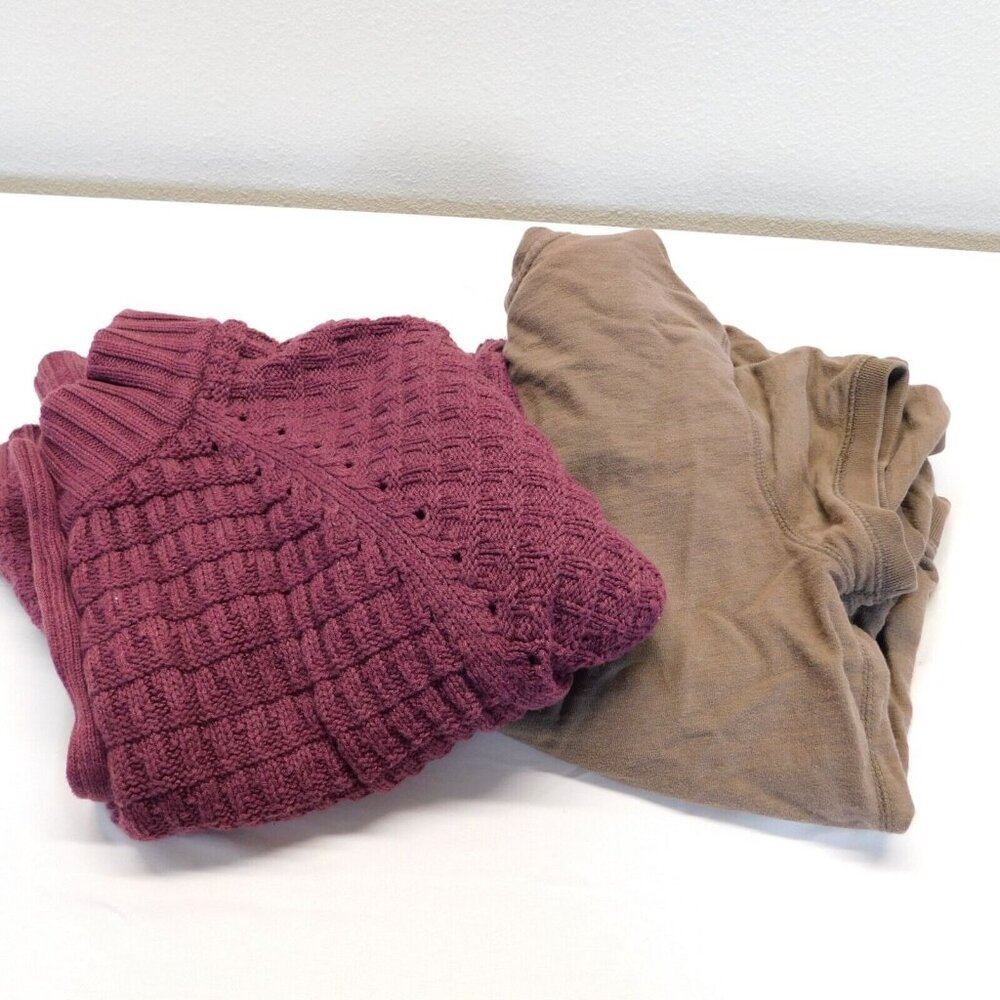 Lot Of 2 Sonoma Womens Hooded Short Sleeve Sweatshirt And Cardigan Sweater XL